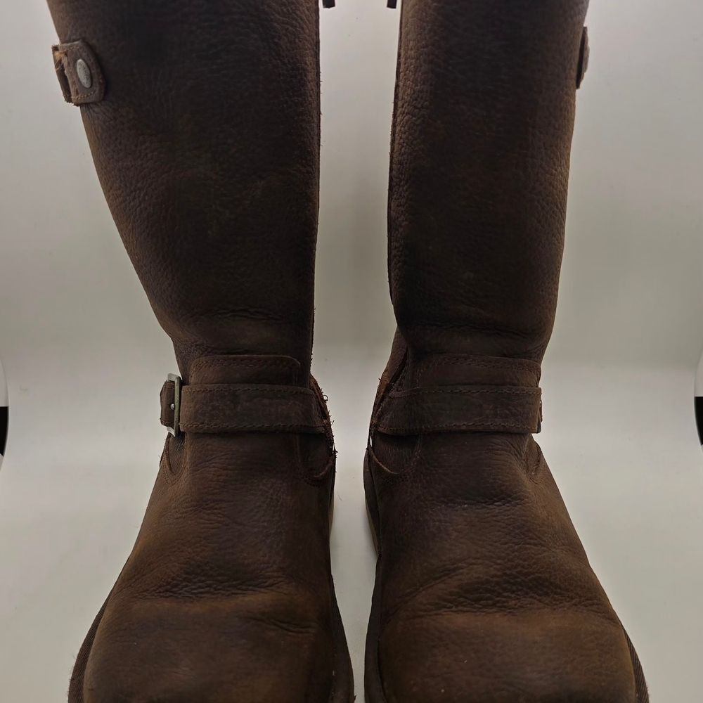🧡 UGG Dark Brown Kensington Leather Boots 3 - Picture 3 of 8